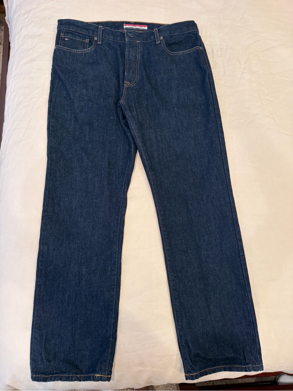 Tommy Hilfiger Straight Leg Dark Blue Denim Jeans